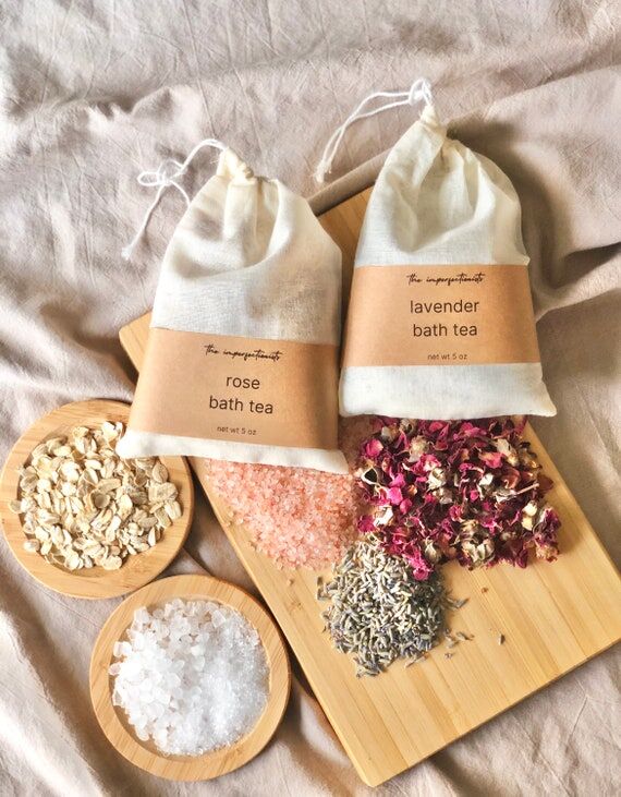 Organic Bath Tea: Vegan Essential Oils, Rose,...