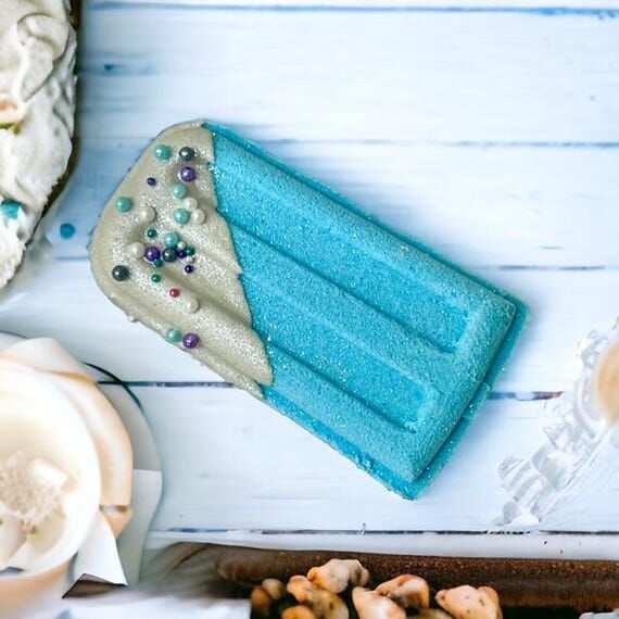 Blue Popsicle Prize Bath Bomb | Large Handmad...