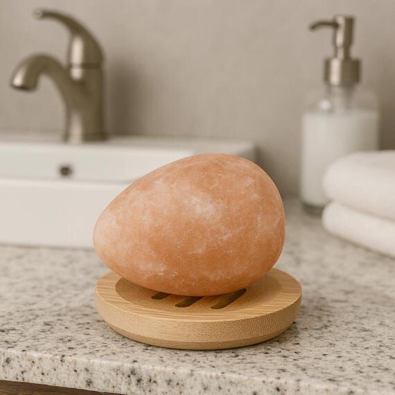 Himalayan Salt Deodorant Stone with Bamboo Ho...