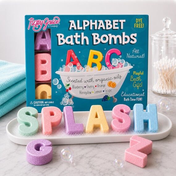 Letter Bath Bomb Set for Kids | A-Z Alphabet ...