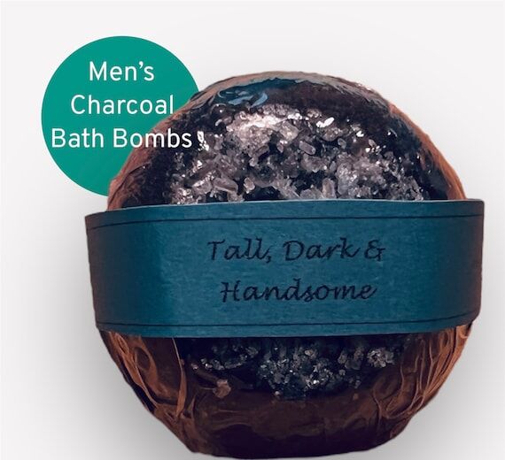 Men's Bath Bomb, Activated Charcoal Black Bat...