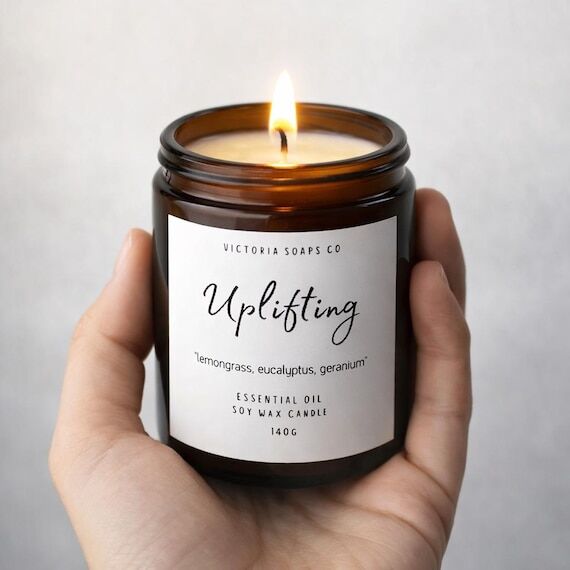 Uplifting Essential Oil Aromatherapy Soy Wax ...