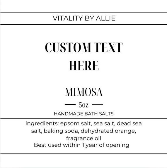 Customizable Homemade Bath Salts: Cocktail...
