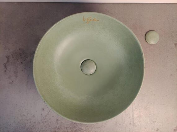 Round Concrete Sink | Vessel Sink Bathroom | ...