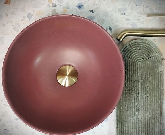Handmade Concrete Sink Ø32cm. Vessel Sink Ba...