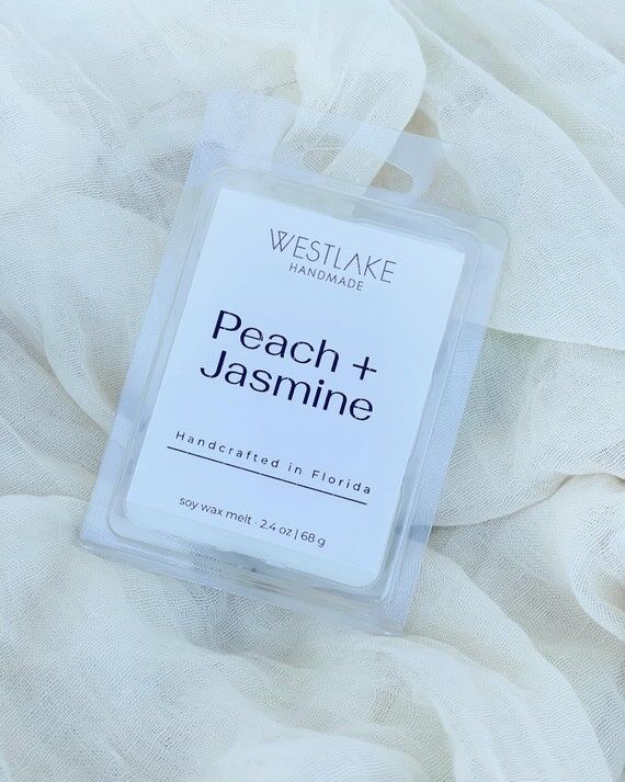 Peach and Jasmine Soy Wax Melts | Wax Melts f...