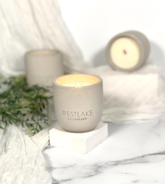 Sea Salt Driftwood Candle | Ocean Scented Con...