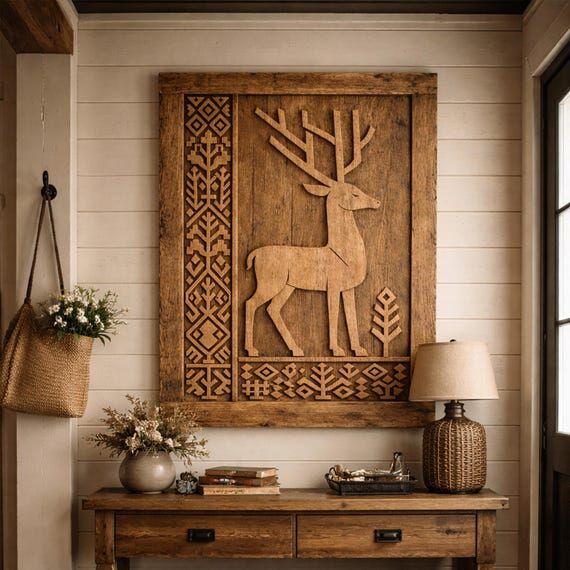 Heritage Stag Wall Sculpture — Handcrafted ...