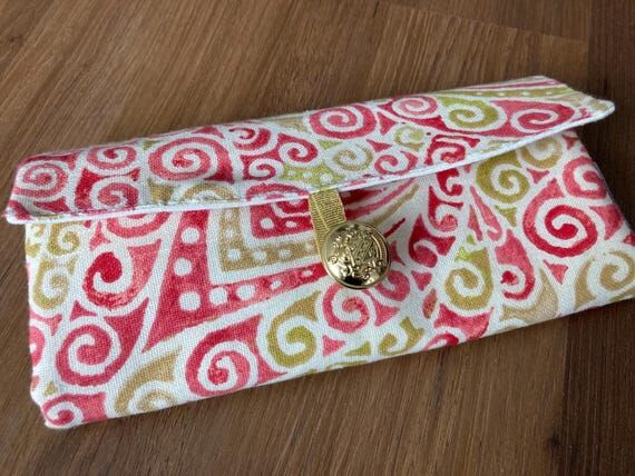 Travel Jewelry Organizer Roll: Handmade Fabri...