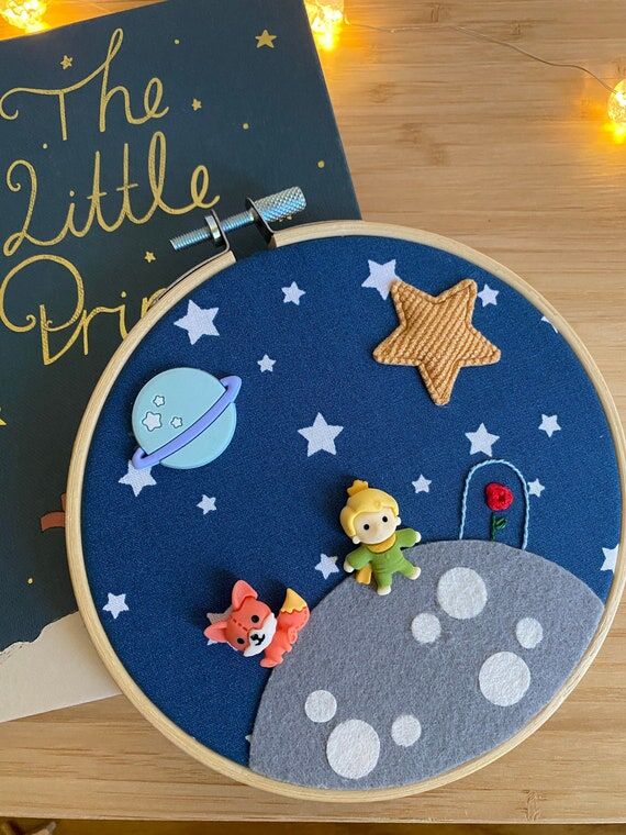 Little Prince Inspired Embroidery Hoop | Hand...