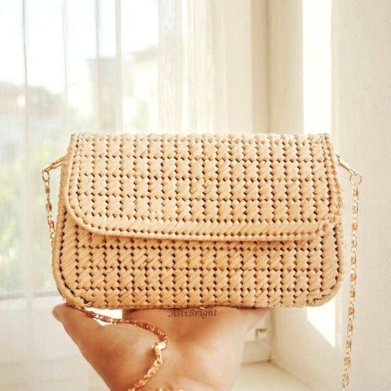 Raffia Shoulder Bag: Small Straw Clutch, Mini...