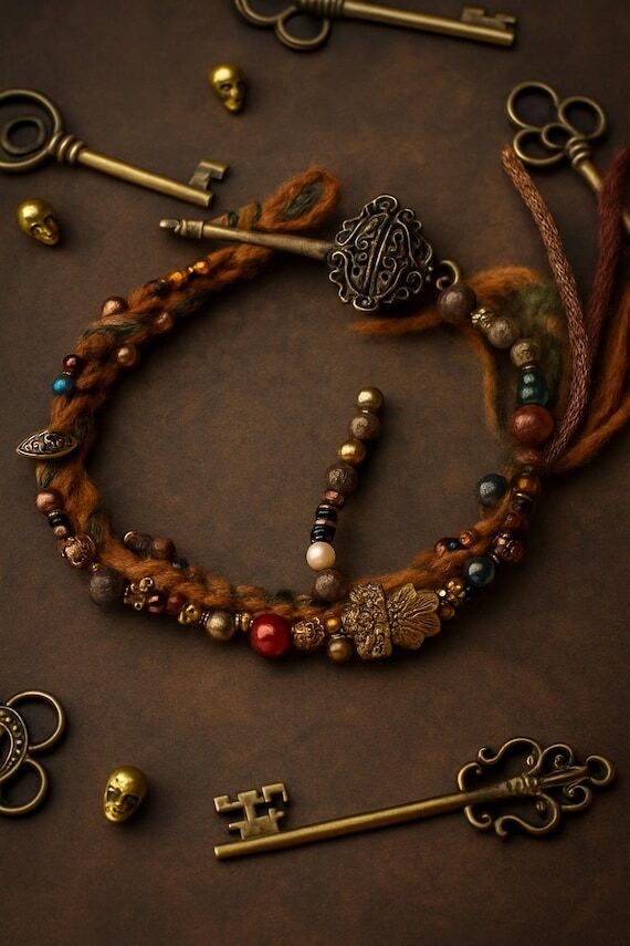 Vintage Key Hair Tassel...