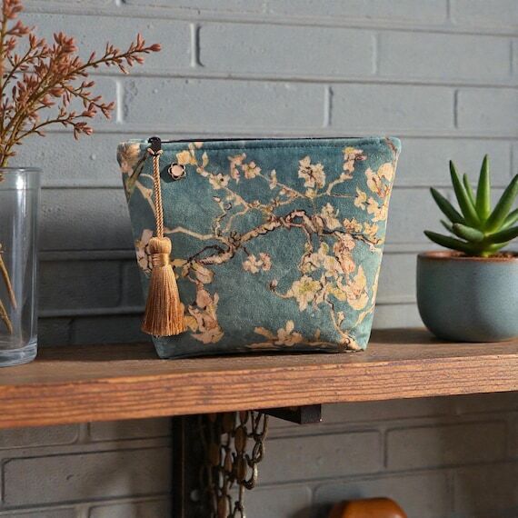 Van Gogh Almond Blossom Velvet Makeup Bag: Si...