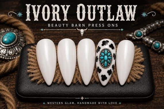 Ivory Outlaw | Western Cow Print & Turquoise ...