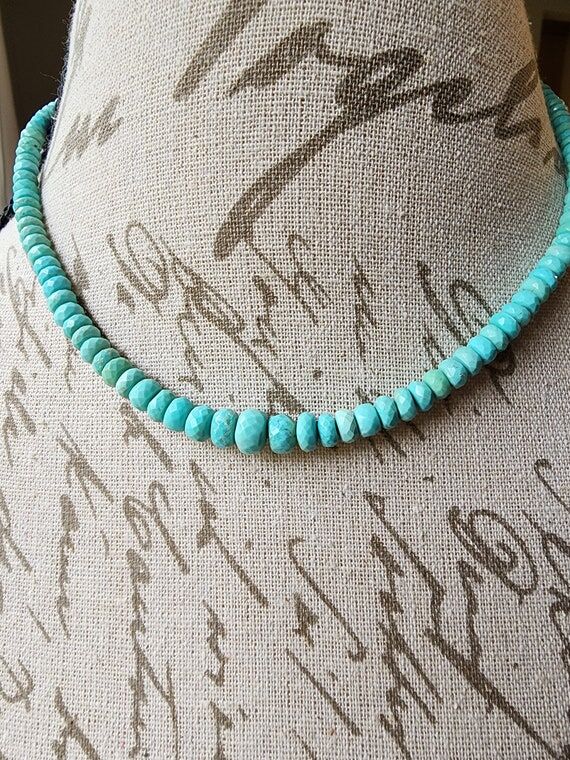Genuine Turquoise Sterling Silver Necklace...