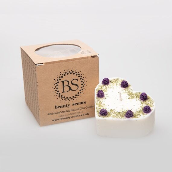 Large Heart Candle With Blackberry...