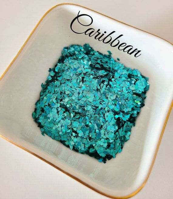 Caribbean Teal Holographic Glitter Eyeshadow,...