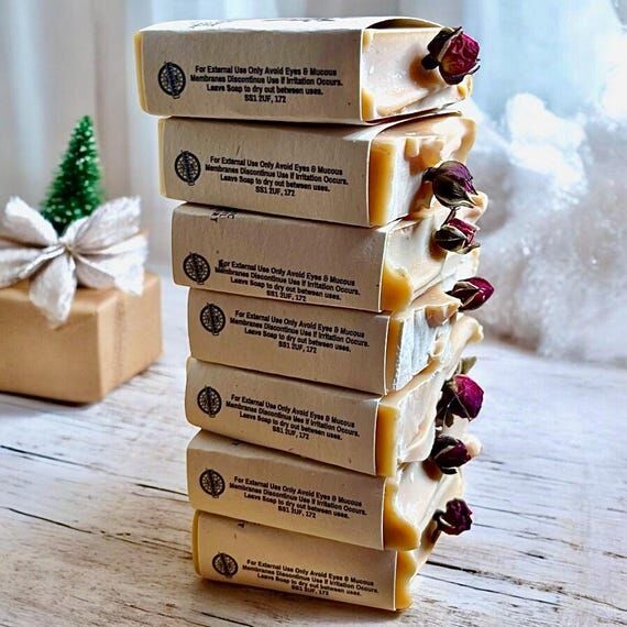 Natural Handmade Soap Bar with French Pink Cl...