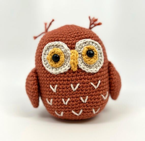 Handmade Crochet Owl Toy – Amigurumi Owl Pl...