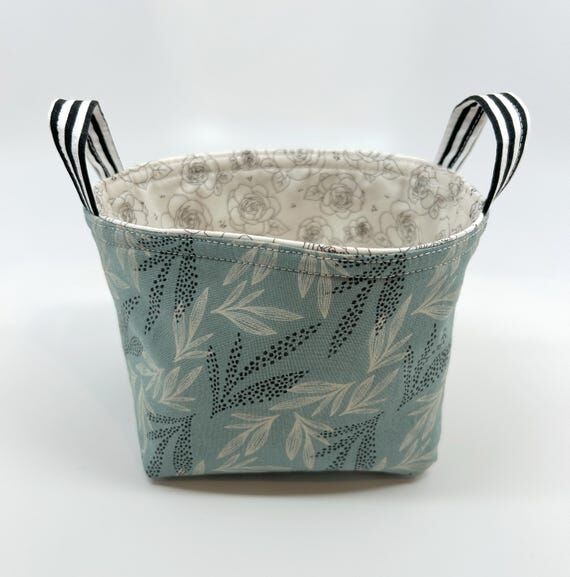 Small Fabric Storage Basket with Handles – ...