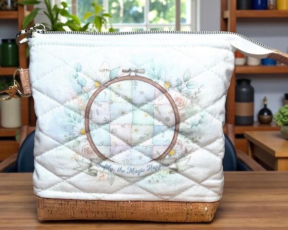 Quiet Places Devotional Bag Quilted Zipper Po...