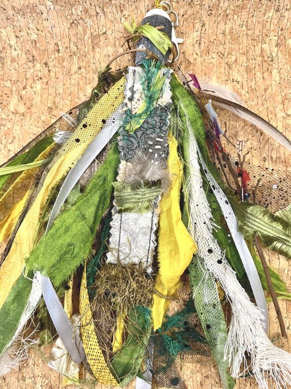 Halloween owl and bat ribbon tassel, ribbon k...
