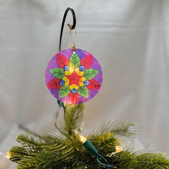 Filipino Capiz Shell Parol Ornament – Handc...