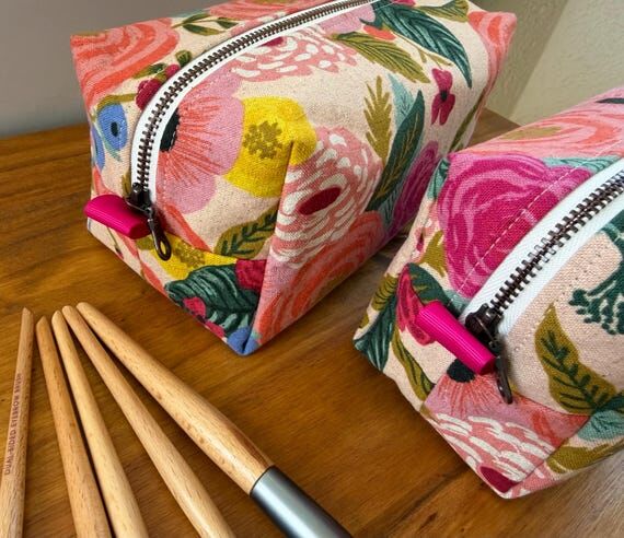 Handmade Cotton Canvas Makeup Bag: Boho Trave...