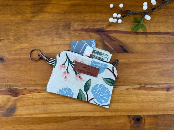 Keychain Wallet: Zipper Pouch, Lobster Claw w...