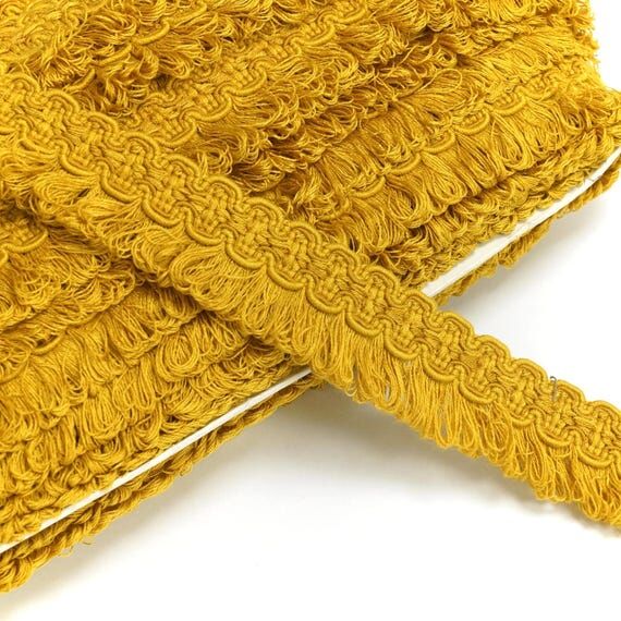 Vintage Mustard Yellow Loop Fringe Trim sold ...