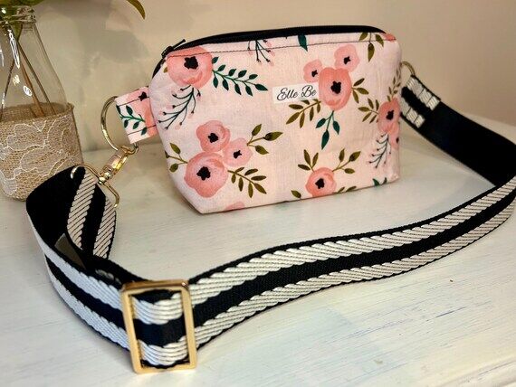 Watercolor Rose Belt Bag...