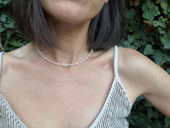 Minimalist Pearl Choker – Freshwater Pearls...