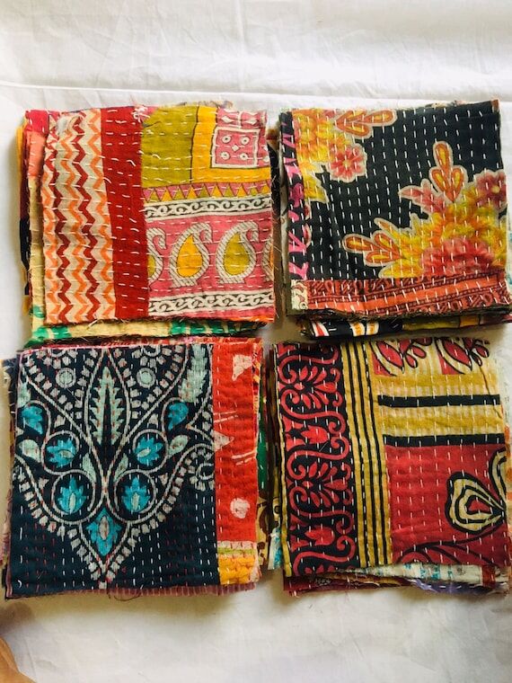 Boho Quilt Fabric Patchwork 6.5" Squares...