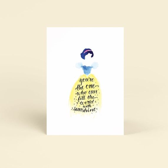 Snow White greeting card with envelope | Blan...