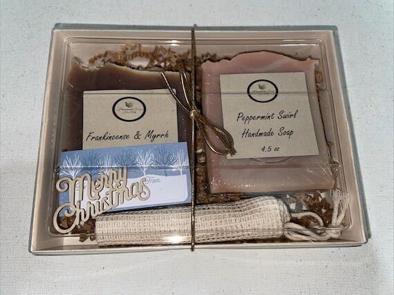 Handcrafted Christmas Soap Gift Box, Vegan Ar...