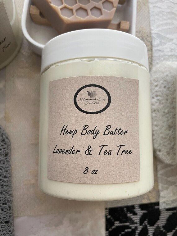 Lavender Tea Tree Hemp Body Butter, Handmade ...
