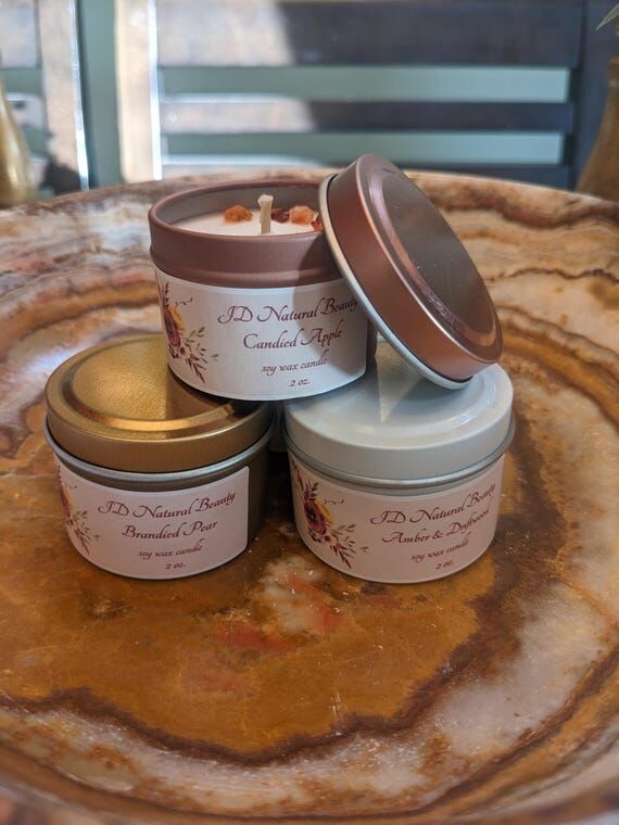 Homemade Candle Gift Set // Soy Wax // 4 Pack...