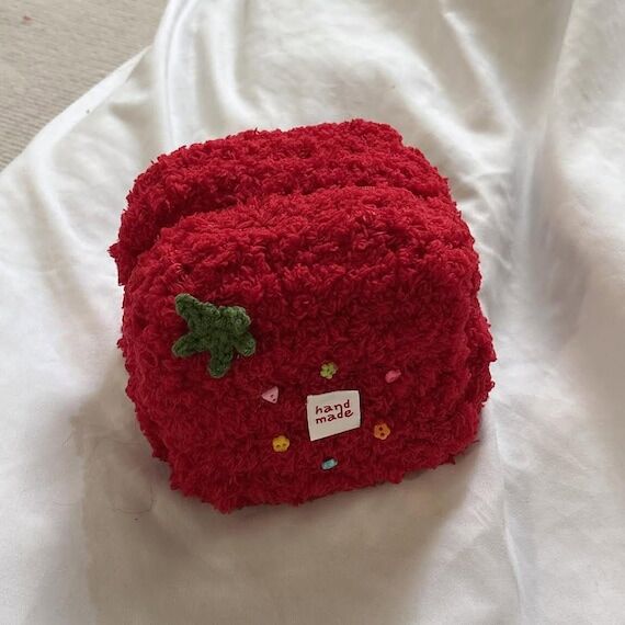 Handmade Fluffy Crochet Tomato Bag | Coquette...