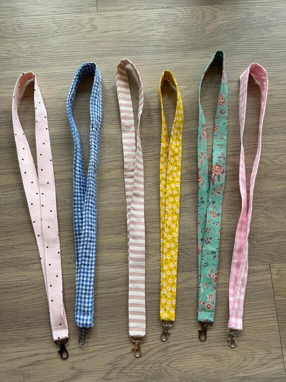 Handmade Fabric Lanyard | Floral ID Badge Hol...