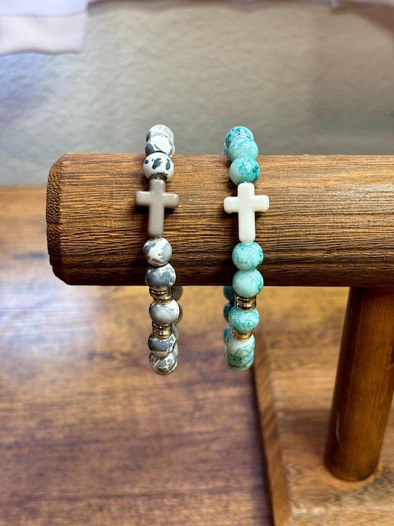 Baseball Cross Bracelet | Glass Beads |CUSTOM...