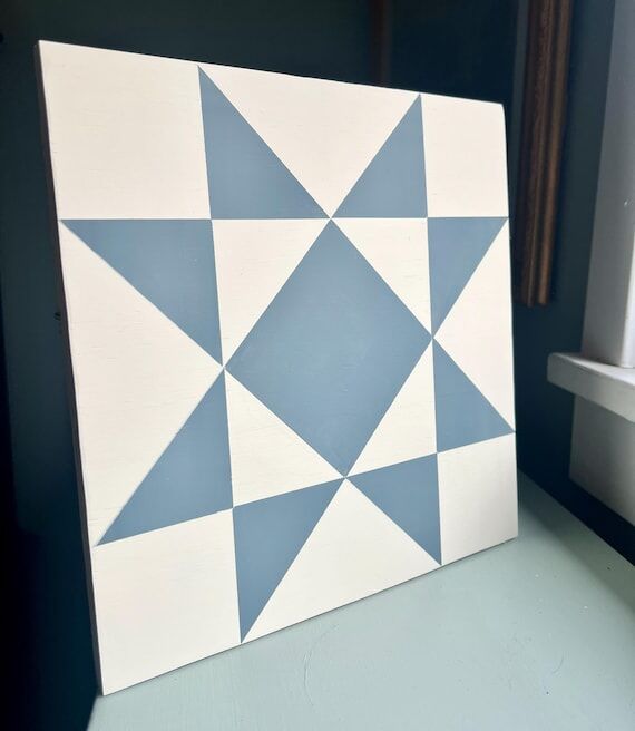 Hand-Painted Ohio Star Barn Quilt – Weather...