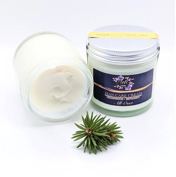 Vegan Cedarwood Bergamot ManCare Cream: Organ...