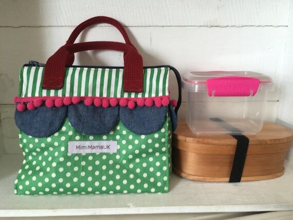 Handmade Reusable Lunch Bag: Eco-Friendly Cot...
