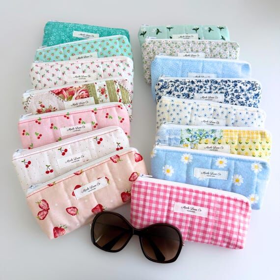 Cute Glasses Case, Quilted Sunglasses Pouch, ...