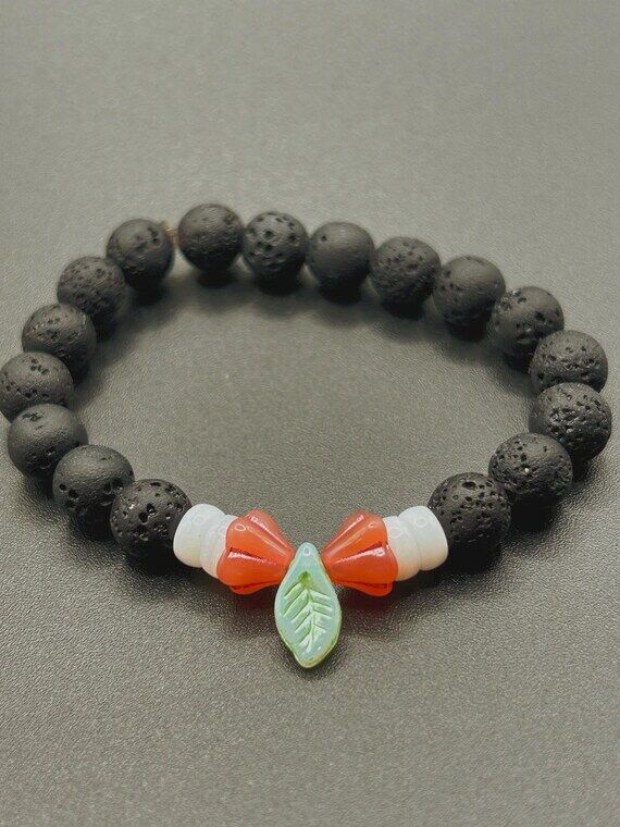 Lava stone detoxifying aromatherapy bracelet ...