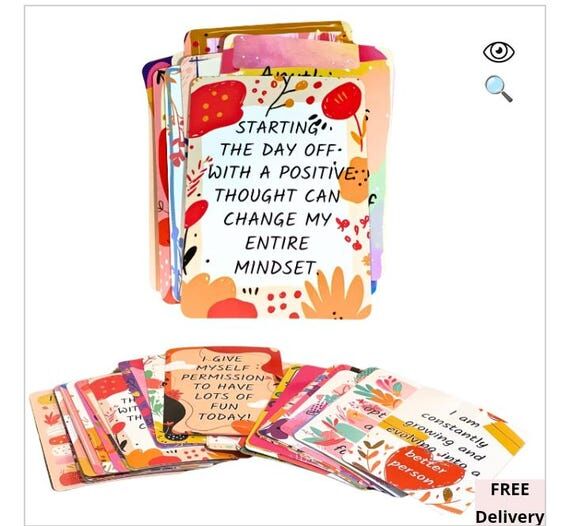 Self-Love Affirmation Cards Gift Set: 30 Days...