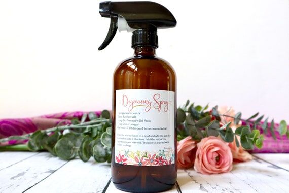Natural Degreasing Spray Vinyl Recipe Sticker...