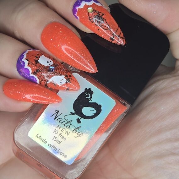 If I Were Alive- Orange Handmade Nail Polish...