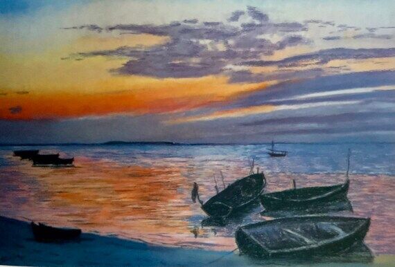 Zanzibar Sunset Art Card...