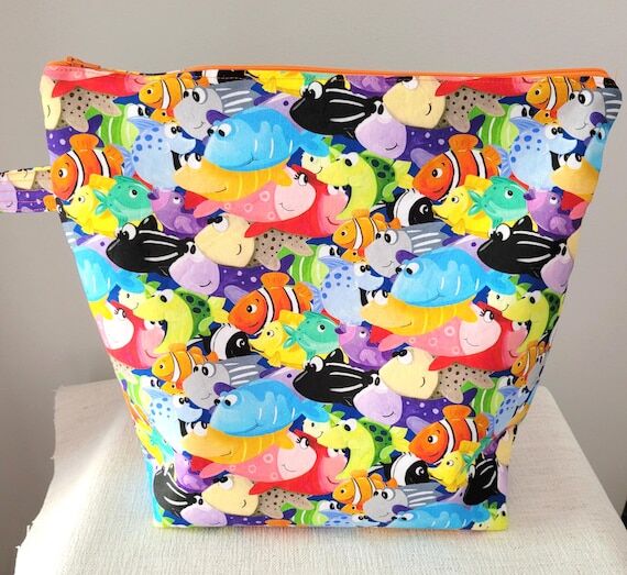 Extra Large Children's Tote Bag, Fish Fabric ...